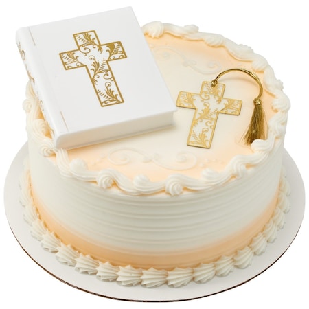 Religious 1 Cake Decor  Cake Topper Decor, Bible Book Container And Cross Bookmark Cake Topper